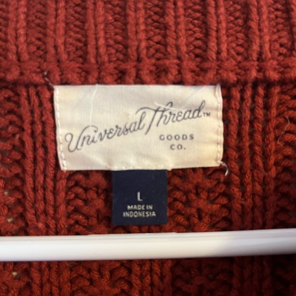 Universal Thread Ribbed Knit Sweater in Deep Rust - Picture 5 of 5